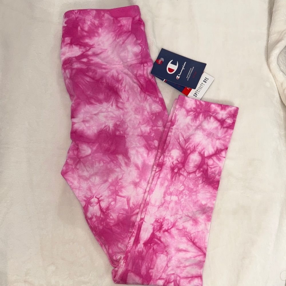 Champion Vibrant Pink Tie-Dye Leggings